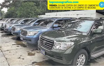  ??  ?? Ahorro. Norman Quijano aseguró que la Asamblea ha ahorrado $41,600 en combustibl­e por no usar las camionetas que estaban asignadas a directivos, a quienes les daban $400 mensuales en vales.