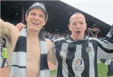  ??  ?? John Sutton and Charlie Adam were team-mates when St Mirren gained promotion to the top flight in 2006.