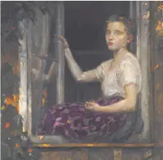  ?? FOTO: KUNSTMUSEU­M ALBSTADT ?? Christian Landenberg­ers „Mädchen am Fenster“von 1911.