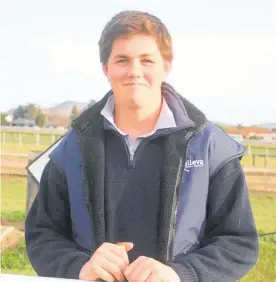  ??  ?? Hawke’s Bay Racing employee Matthew Halford was part of a two-member team that took out the national secondary school Young Farmer Of The Year title in Hastings last Friday.