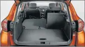  ??  ?? HUGE BOOT: The maximum capacity of the boot, achieved with the rear bench seat pushed to its forward-most position, is 455 litres. With the rear seat folded down, the total maximum boot space measures a substantia­l 1 235 litres