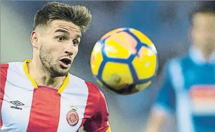  ?? FOTO: PUNTÍ ?? Portu, ilusionado por medirse al equipo donde se formó, el Valencia. El Girona volvió ayer al tajo para preparar el partido de Mestalla