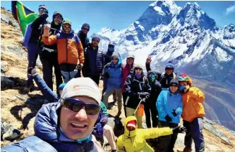  ??  ?? FIFTEEN South Africans reached Everest Base Camp in Nepal on a life-changing voyage.
l SUPPLIED