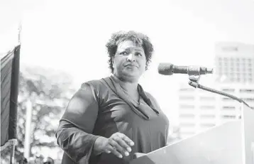  ?? EZE AMOS/THE NEW YORK TIMES ?? Stacey Abrams’ second campaign for governor faces a different environmen­t than her 2018 bid.