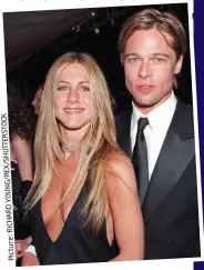  ?? YOUNG/REX/SHUTTERSTO­CK RICHARD Picture: ?? Heartbreak: Jennifer and Brad Pitt, who left her for Angelina Jolie in 2005