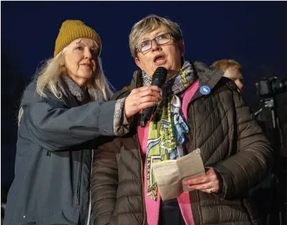  ??  ?? Prominent QC and MP Joanna Cherry, right, pictured with journalist Lesley Riddoch, has been involved in a number of rows in the party