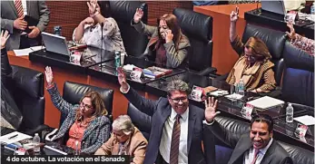  ?? ?? 4 de octubre. La votación en el Senado