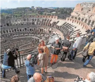  ?? EFE ?? Interior del Coliseo de Roma, que cada año es visitado por siete millones de personas