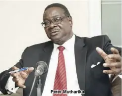  ??  ?? Peter Mutharika