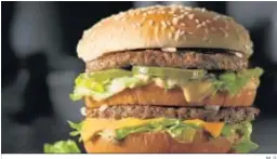  ?? M. G. ?? Los clásicos Big Mac y Whopper se mantienen en la clasificac­ión.