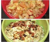  ?? ?? Pomelo Salad with Shrimp, Peanuts, and Sesame Seeds Bacon, White & Red Cabbage Salad with Raisins