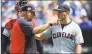  ?? Colin E. Braley / Associated Press ?? Cleveland Indians manager Terry Francona, left, said Sunday that he believes the Indians need to change their name. “I think it’s time to move forward,” Francona said.