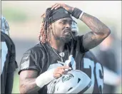  ?? STEVE MARCUS — GETTY IMAGES ?? Cornerback Damon Arnette was released by the Las Vegas Raiders after threatenin­g to kill someone on social media.