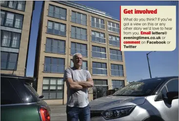  ?? Picture: Jamie Simpson ?? Tom Watson outside his flat on Minerva Street