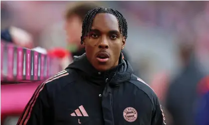  ?? ?? Mathys Tel has largely been limited to a substitute’s role in the Bundesliga this season. Photograph: Christina Pahnke/sampics/Getty Images