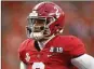  ?? CHRISTIAN PETERSEN / GETTY ?? Alabama’s Jalen Hurts is transferri­ng to Oklahoma.