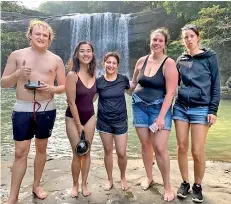  ??  ?? File picture of tourists at a waterfall.