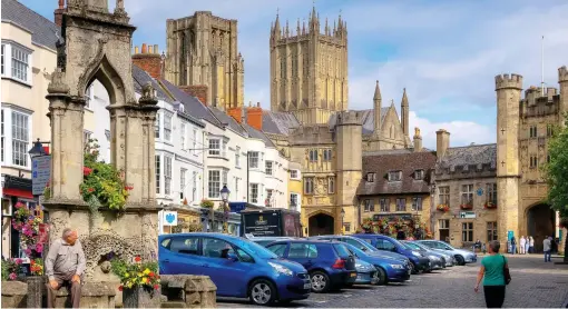  ?? Picture: ALAMY ?? Prime property: Wells in Somerset has homes with cathedral views at more affordable prices