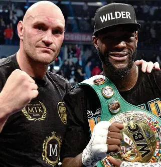  ?? PA ?? Big draw: Fury (left) and Wilder could not be separated in December