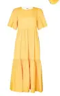  ?? ?? Yellow cotton tiered
dress