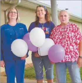  ?? Photo: Agnes Hagin ?? Dondra Crawford, left, Regina Gentry and Terry Singleton have accepted Event Leadership Team duties for the 2016 Polk County Relay for Life on Saturday, April 30.