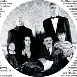  ?? Photo / Getty Images ?? The TV Addams Family pose for a family portrait in 1964.