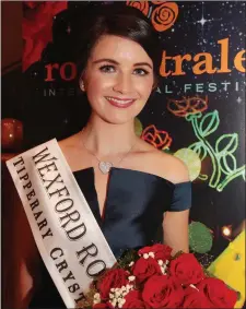  ??  ?? Saoirse Walsh, Campile. crowned Wexford Rose at the Amber Springs Hotel.