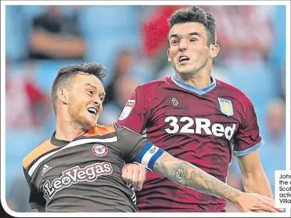  ??  ?? John McGinn in the dark blue of Scotland and in action for Aston Villa (left) SAYS JOHN McGINN