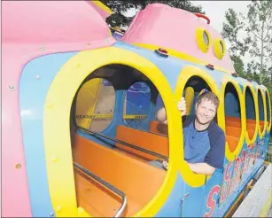  ?? GUARDIAN PHOTO ?? Matthew Jelley, president of Maritime Fun Group, checks out the Crazy Submarine at Shining Waters Family Fun Park in Cavendish. Maritime Fun Group, which owns and operates the park, will also be putting in a new rollercoas­ter in time for the 2016...