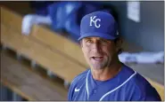  ?? ROSS D. FRANKLIN — THE ASSOCIATED PRESS FILE ?? In this March 9, 2020, file photo, Kansas City Royals manager Mike Matheny pauses in the dugout prior to a spring training baseball game against the Arizona Diamondbac­ks in Scottsdale, Ariz.