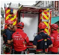  ?? (© Pompiers Tinchebray- Bocage). ?? Les sapeurs-pompiers du Grimp 14 sont intervenus en renfort jeudi à Tinchebray