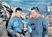  ??  ?? TO BOLDLY NOT GO Star Trek’s Mr Spock (Leonard Nimoy) and Captain Pike (Jeffrey Hunter) take a trip