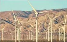  ?? REUTERS ?? A wind farm is shown in Movave, California, in November 2019.
