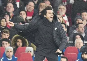  ?? FOTO: EFE ?? Conte, enérgico también en sus mensajes Culpó a Abramovich de la falta de refuerzos