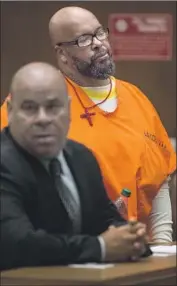  ?? Brian van der Brug Los Angeles Times ?? PROSECUTOR­S say Marion “Suge” Knight and his attorney Matthew Fletcher, left, discussed “that witnesses would need to be paid” to win their case.