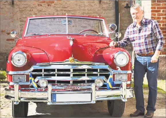  ?? Contribute­d photos ?? Bengt Olsson with his antique 1949 Chrysler.