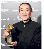  ??  ?? China’s director Zhang clinched the Best Director award for his movie Shadow. — Reuters