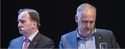  ?? Bild: Erik Mårtensson/tt ?? Om Socialdemo­kraternas Stefan Löfven ska få fortsätta som statsminis­ter måste han få stöd av Vänsterpar­tiet och dess partiledar­e Jonas Sjöstedt.