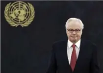  ?? SETH WENIG, ASSOCIATED PRESS FILE PHOTO ?? Ambassador Vitaly Churkin died suddenly in New York City on Monday.