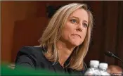  ?? ALEX WONG / GETTY IMAGES ?? White House Office of Management and Budget official Kathy Kraninger testifies at a Senate hearing, Thursday. She’ll become director of the Bureau of Consumer Financial Protection if confirmed.