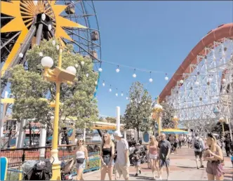  ?? PATRICIA COPPARD/Special to Okanagan Weekend ?? Pixar Pier at Disney’s California Adventure: It's possible to do Disneyland in one day, but you would miss California Adventure.