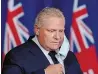  ?? THE CANADIAN PRESS ?? Premier Doug Ford is easing restrictio­ns in the province’s hot spots as of Saturday.