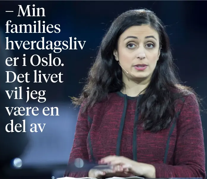  ?? VIDAR RUUD / NTB ?? Hadia Tajik gir seg på Stortinget.