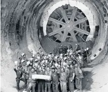  ??  ?? The two halves of the Channel Tunnel met in 1990