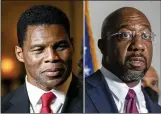  ?? ?? Supporters of Herschel Walker (left), the GOP nominee running against U.S. Sen. Raphael Warnock in November, gave drivers $25 gas vouchers Saturday.