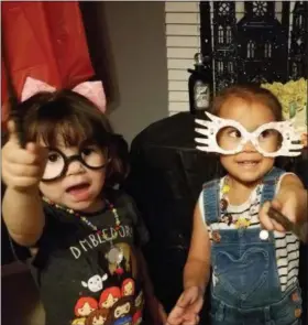  ?? ASSOCIATED PRESS ASSOCIATED PRESS ?? This August 2018 photo provided by Selah Hovda shows two guests practicing spells during her son’s Harry Potter-themed birthday party in Phoenix, Ariz. Hovda says the guests’ favorite part of the party was having spell battles with homemade wands.