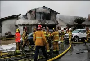  ?? MARCUS YAM/LOS ANGELES TIMES ?? A home in Yorba Linda was destroyed by a plane crash that killed five people.