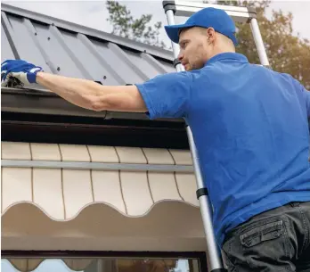  ??  ?? Having well-kept gutters can prevent property damage.