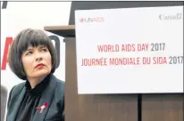  ?? CP PHOTO ?? Minister of Health Ginette Petitpas Taylor listens to a speaker during an event marking World AIDS Day in Ottawa on Friday.