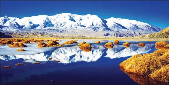  ?? PROVIDED TO CHINA DAILY ?? The Kongur Tiube Mountain, with its peak 7,530 meters above sea level, in Aktaw, Xinjiang Uygur autonomous region. The name means “white cap”.